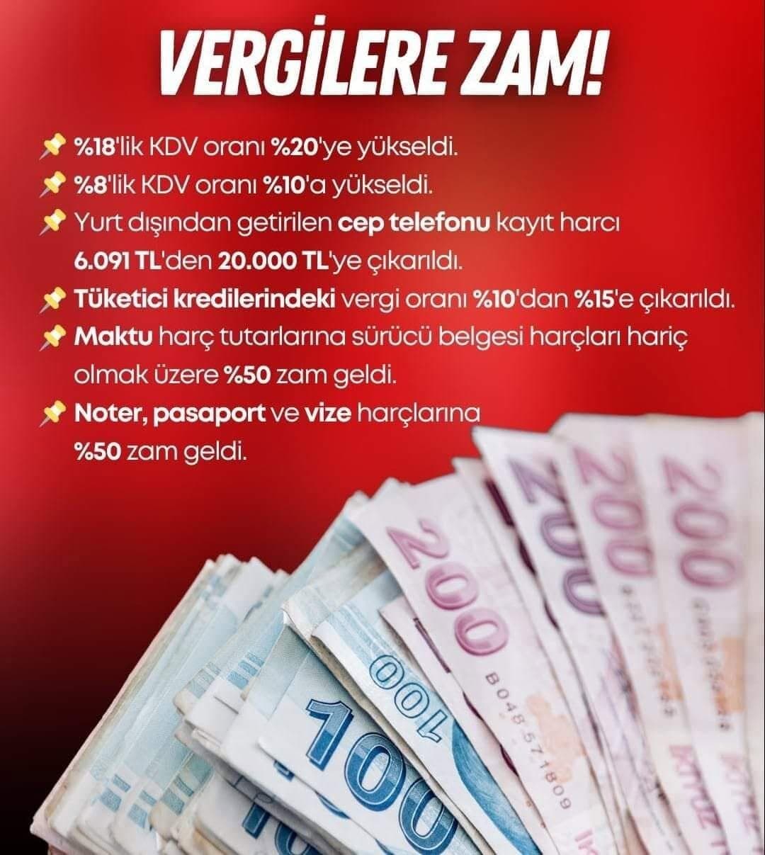 Harçlara yüzde 50 zam geldi