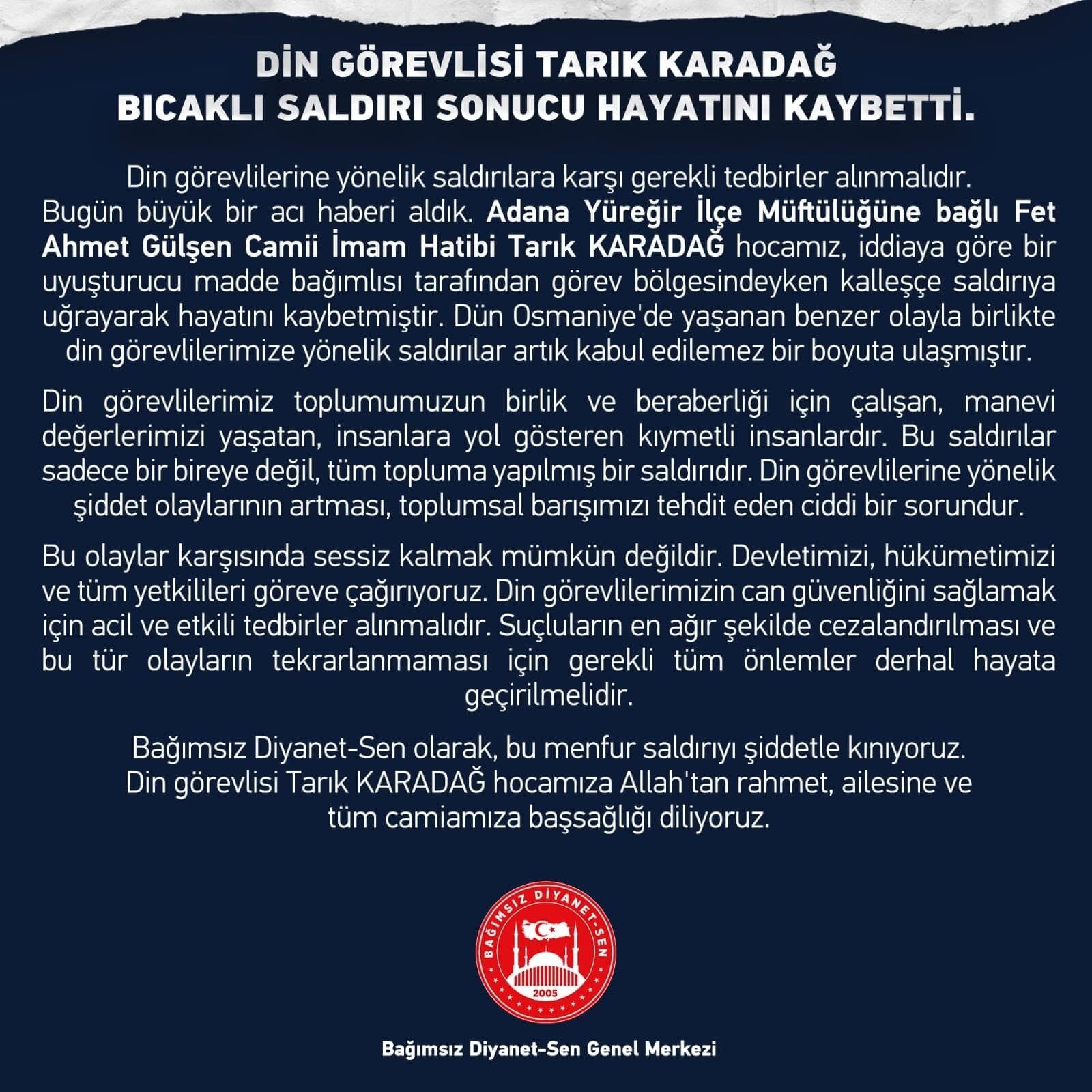 Din Görevlisi Tarık Karadağ 1