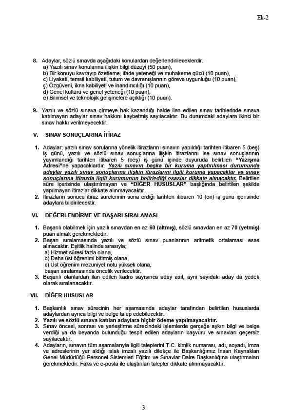 Ünvan Değişikliği (Tekniker) Sınavı