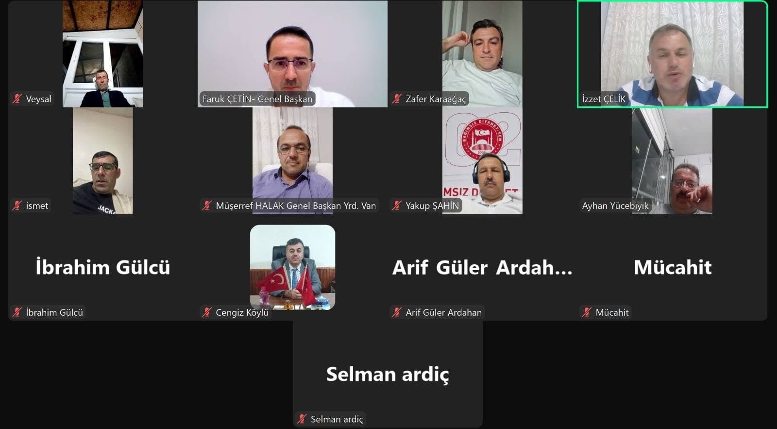 Başkanlar Kurulu Mayıs Ayı Toplantısı (1. Grup) Online Yapıldı