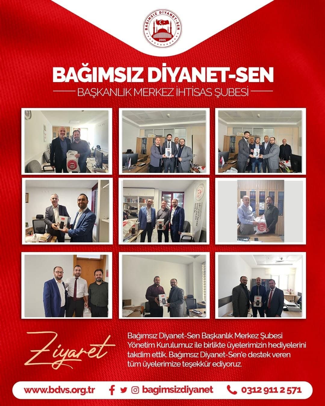 Başkanlık Merkez Şubemiz Üyelerimizin Hediyelerini Takdim Etti