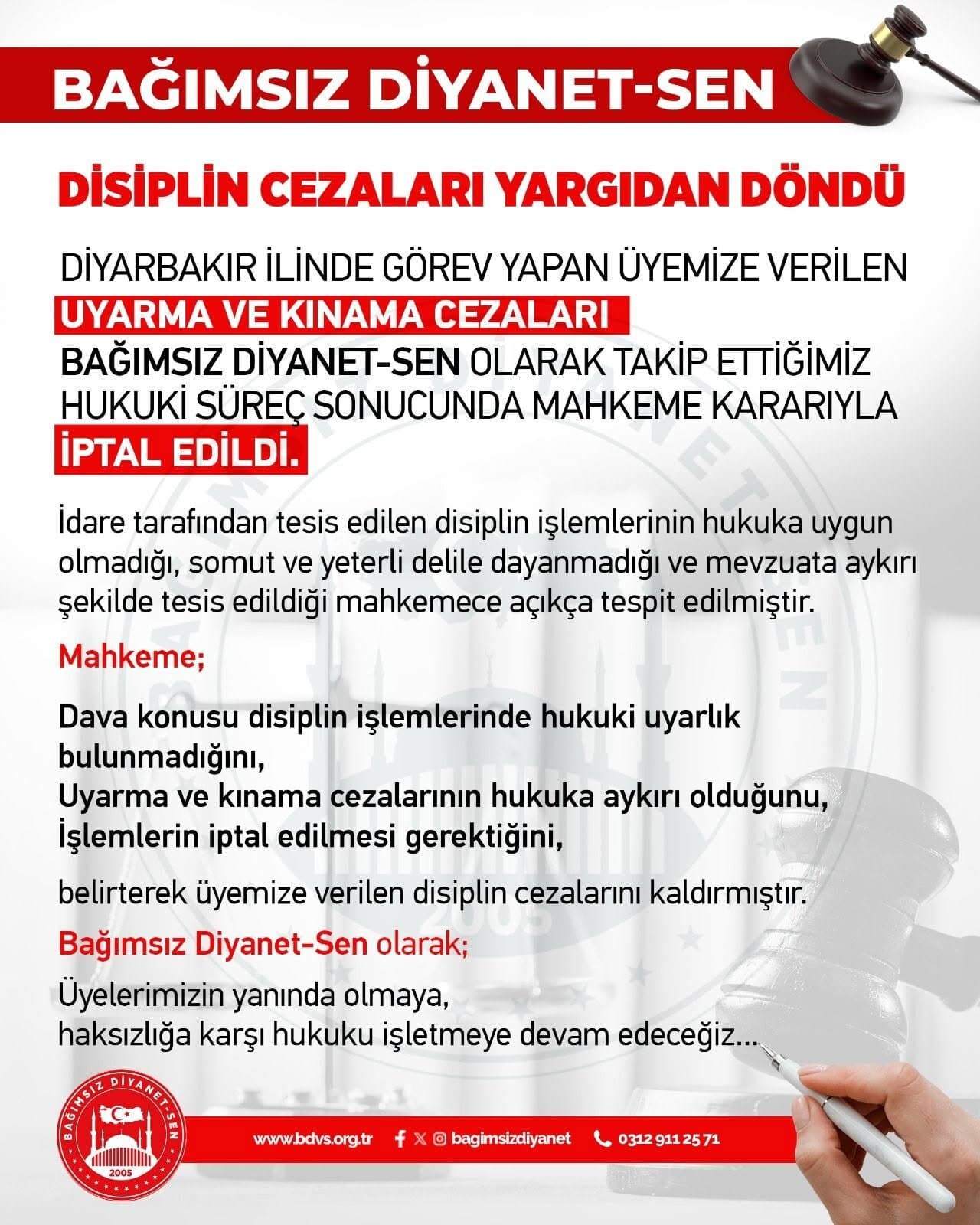 Disiplin Cezaları Yargıdan Döndü!