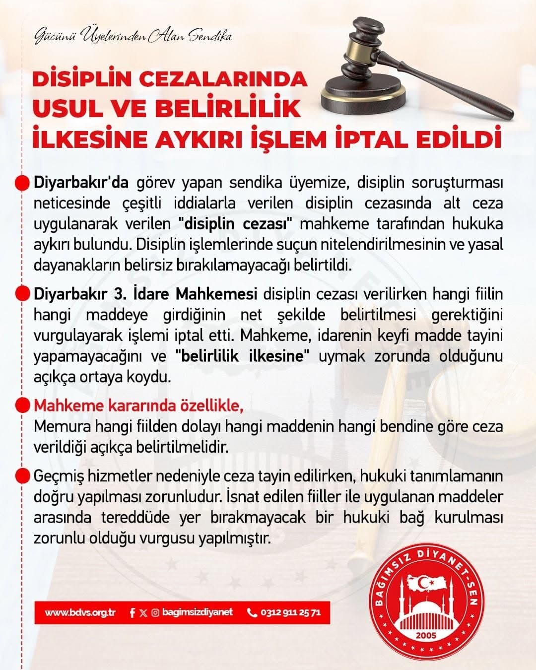 Disiplin Cezalarında Usul ve Belirlilik İlkesine Aykırı İşlem İptal Edildi!