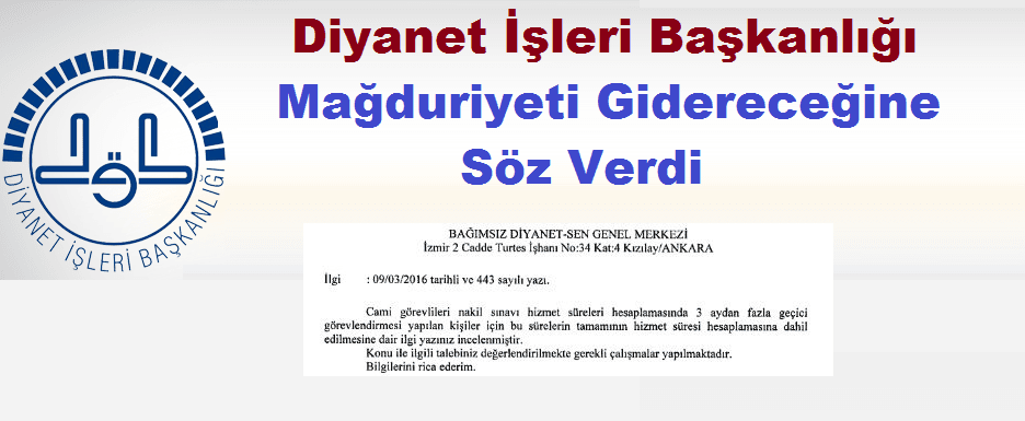 DİYANET İŞLERİ BAŞKANLIĞI DİN GÖREVLİLERİNE KONUYU ÇÖZECEĞİNE SÖZ VERDİ.