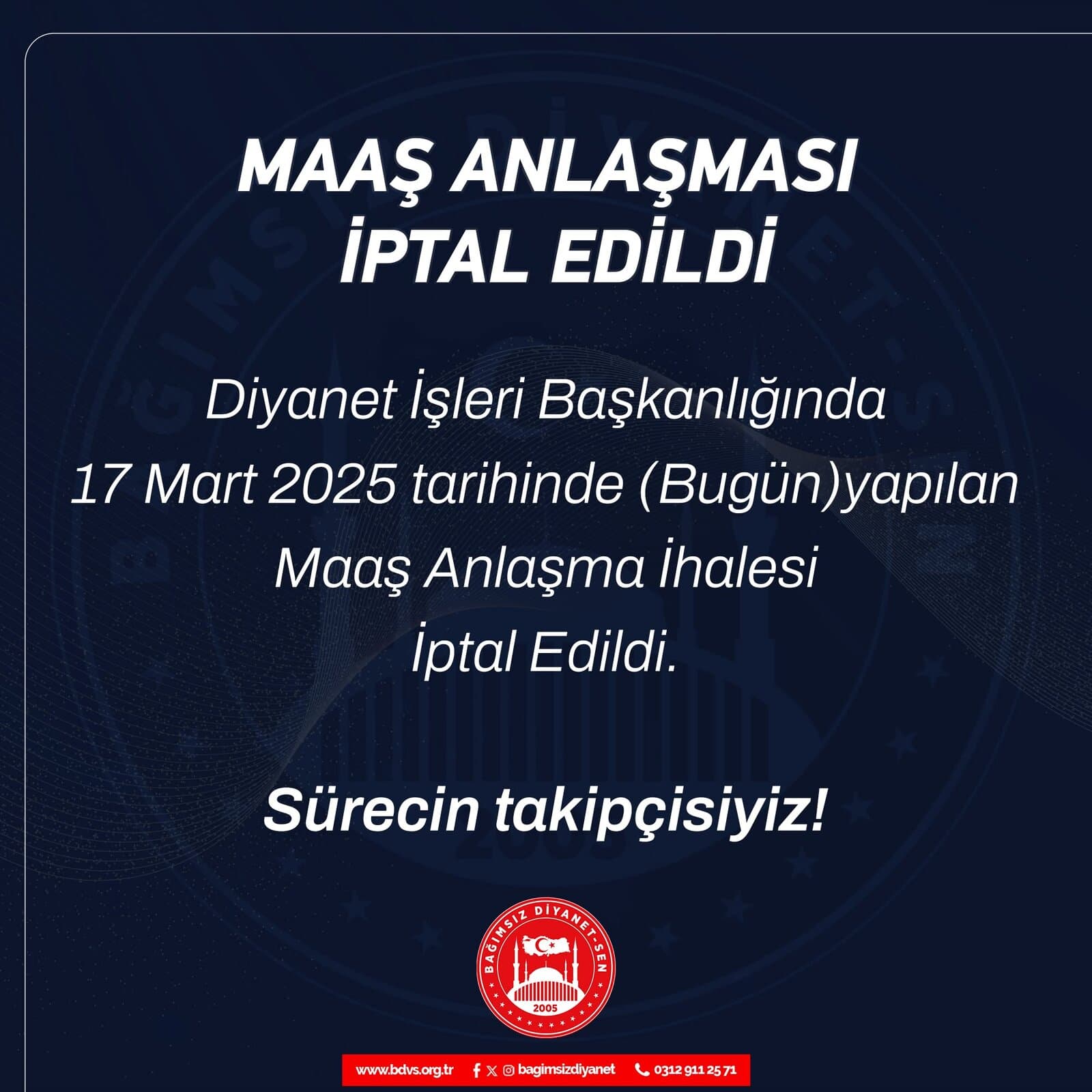 Diyanet'te Maaş Promosyon İhalesi İptal Edildi