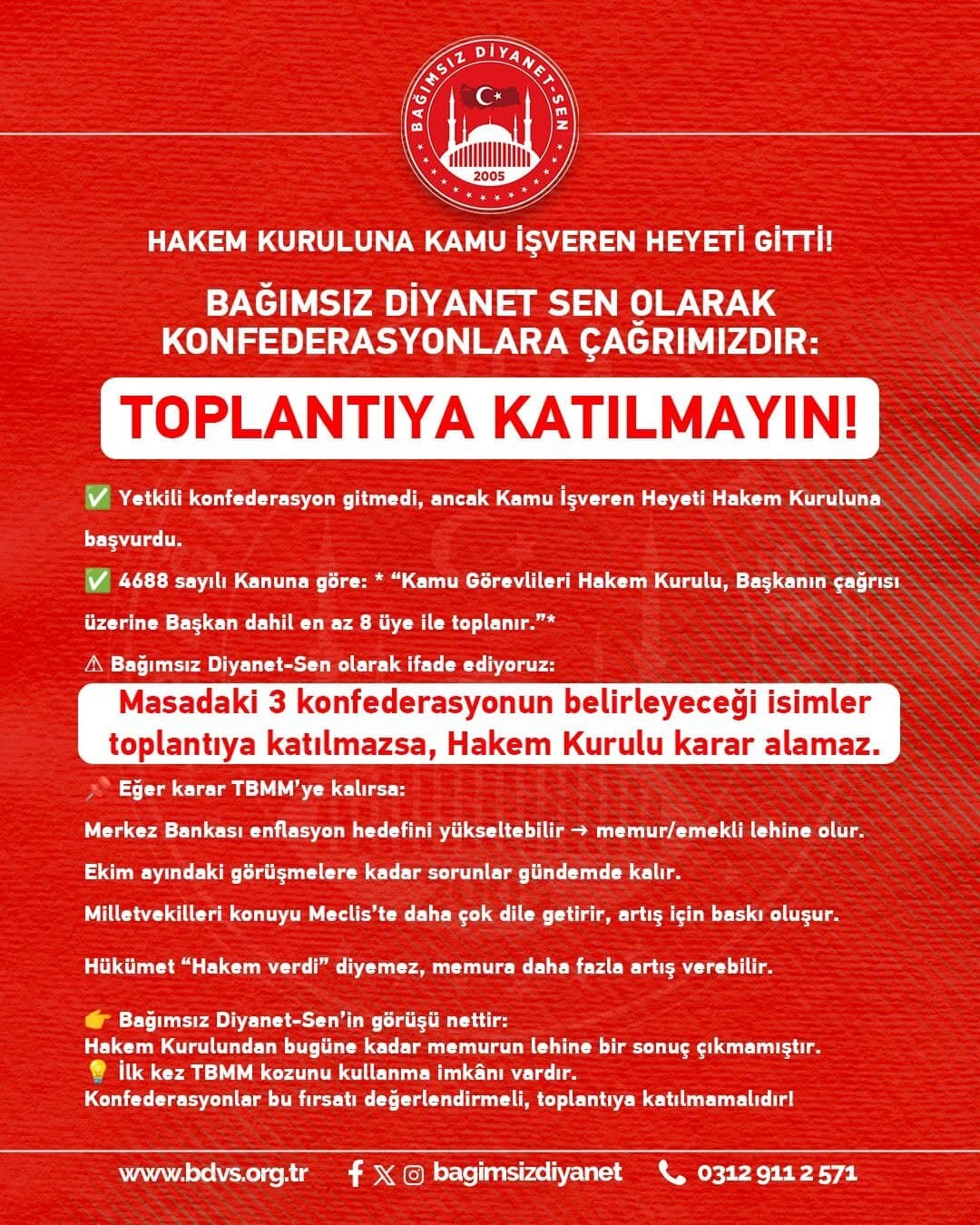Hakem Kuruluna Kamu İşveren Heyeti Gitti!