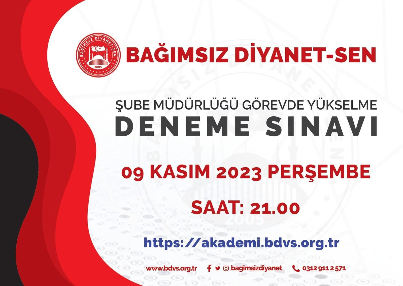 Şube Müdürlüğü Görevde Yükselme Deneme Sınavı Bu Akşam