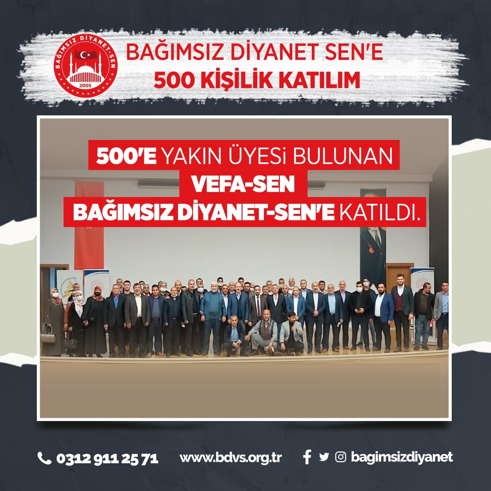 VEFA-SEN İLE BAĞIMSIZ DİYANET-SEN BİRLEŞTİ.